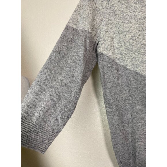 J.Crew Merino wool Blend Gray Colorblock Sweater Women Size Medium Cozy capsule - Picture 10 of 14